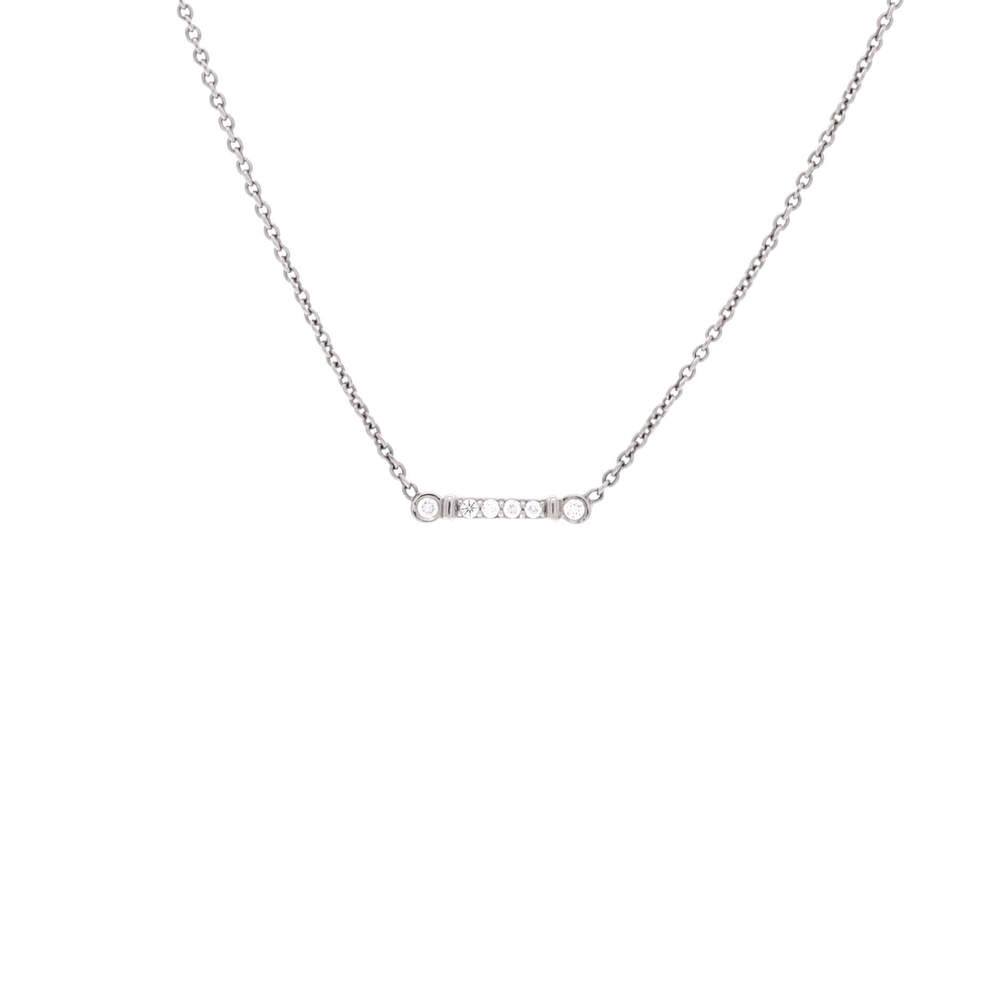Tiffany & Co. Fleur de Lis Key Bar Pendant Necklace